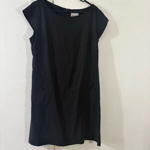 K Studio Black Dress Pockets LBD Cap Sleeves Career Party Work Women's Sz 14